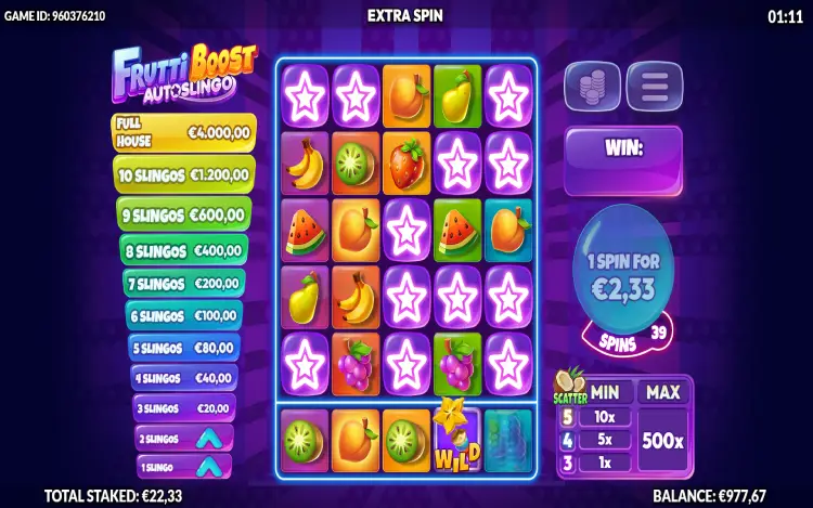 Frutti Boost AutoSlingo - Extra Spin Feature