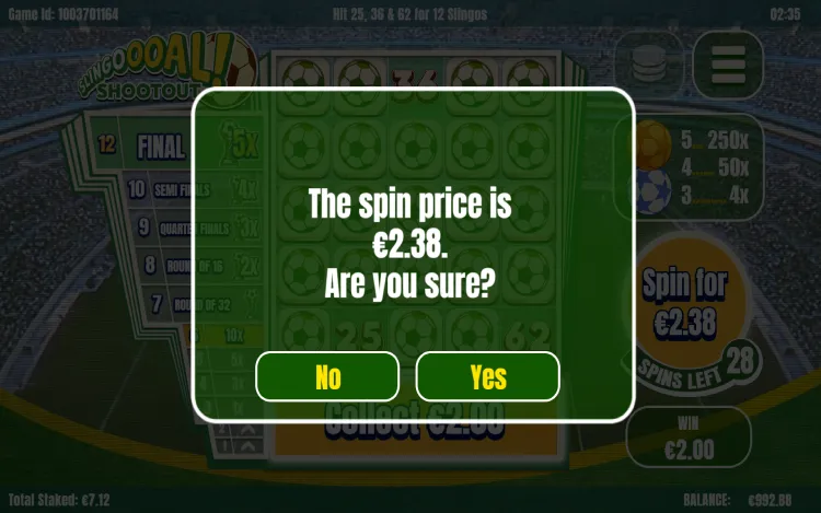 Slingoooal! Shootout - Extra Spins Feature