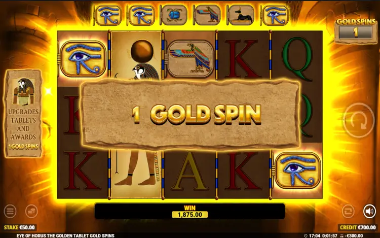 Eye of Horus Golden Tablet Gold Spins - Gold Spins