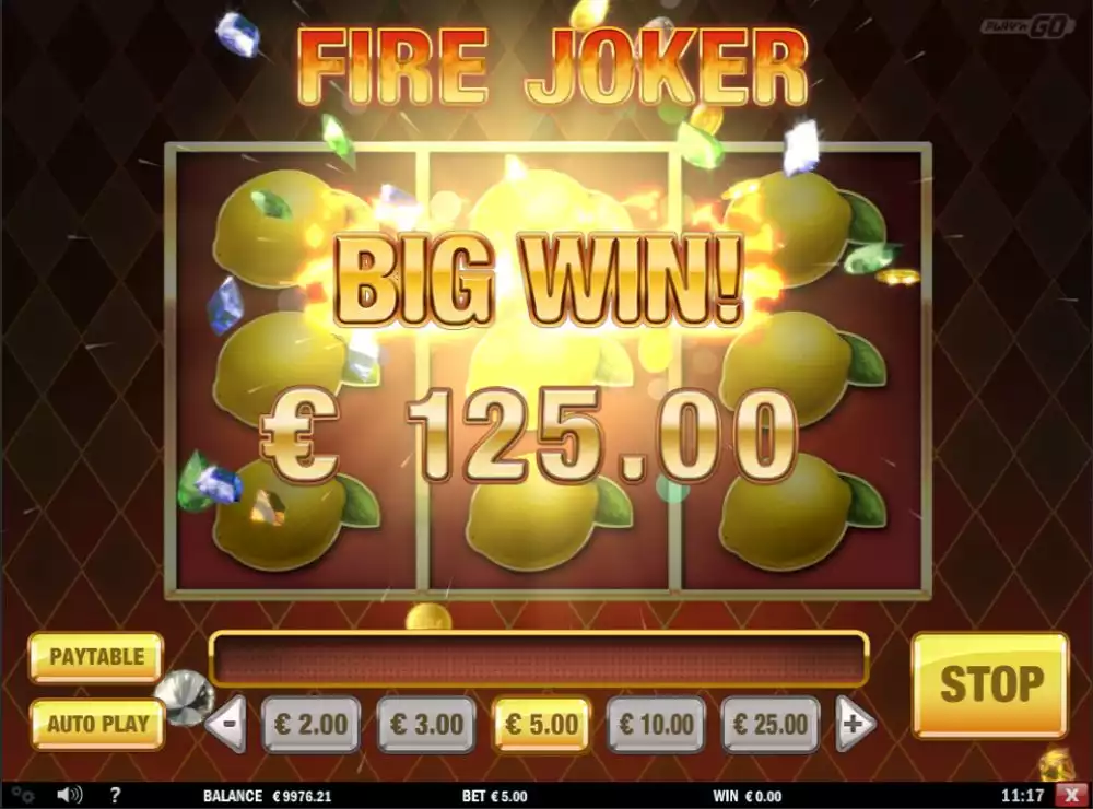 Fire Joker Mobile Features win