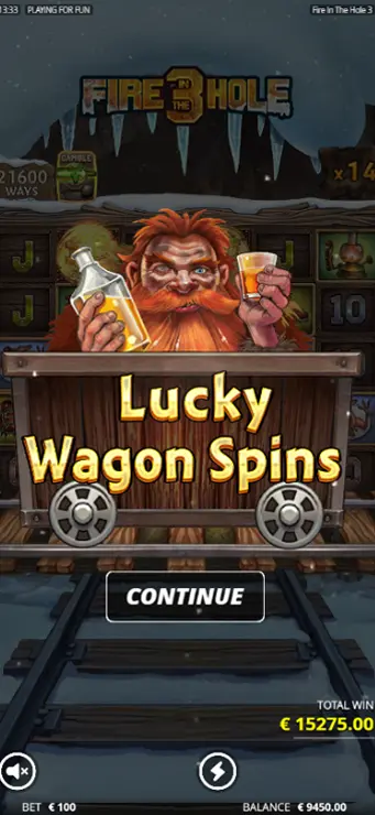 Fire in the Hole 3 Bonus Game
