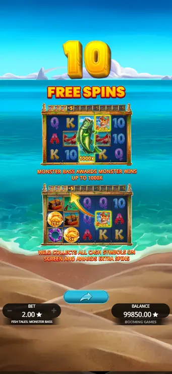 Fish Tales Monster Bass - Mobile Bonus