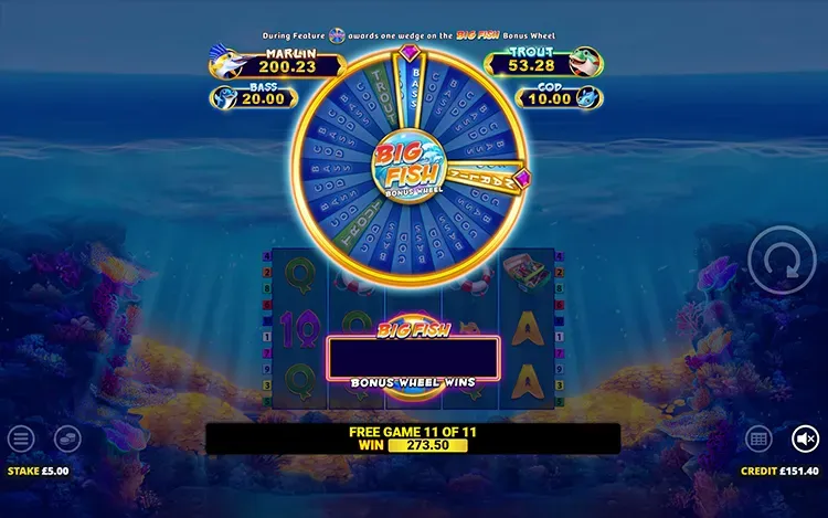 Fishin Frenzy Bubble Bonanza - Jackpot Wheel