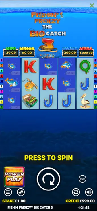 Fishin’ Frenzy The Big Catch 3 - Mobile Base Game