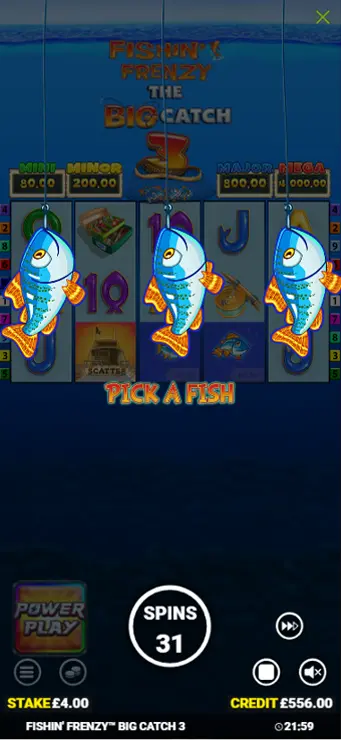 Fishin’ Frenzy The Big Catch 3 - Mobile Bonus