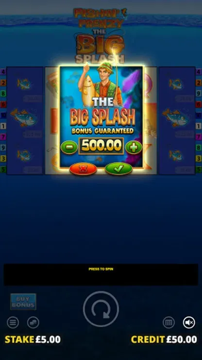 Fishin Frenzy: The Big Splash Mobile Features - Bonus Game