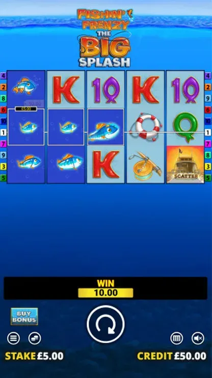 Fishin Frenzy: The Big Splash Mobile Features - Simple Win