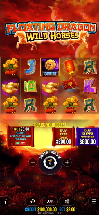 Floating Dragon Wild Horses - Mobile Base Game