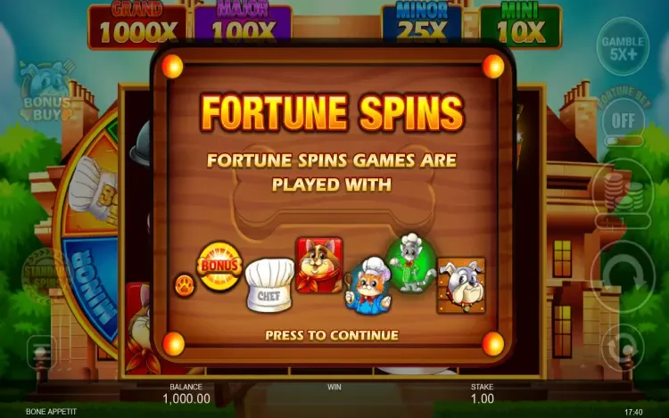 Bone Appetit - Fortune Spins Feature