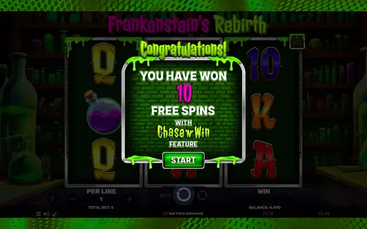 Frankensteins Rebirth - Free Spins