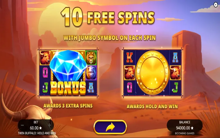 Twin Buffalo Hold and Win - Free Spins Feature