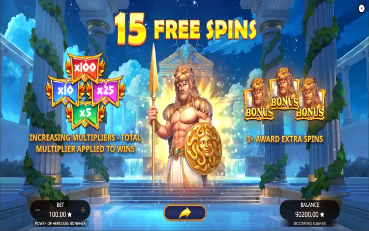 Power of Hercules Bonanza - Free Spins Feature