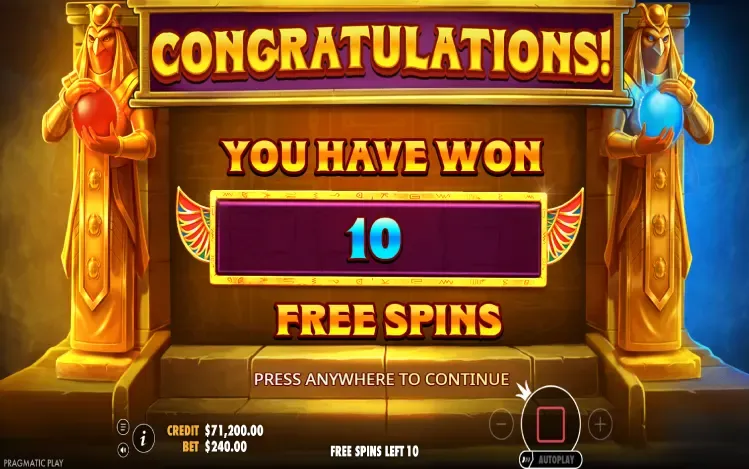 Duel of Night & Day - Free Spins Feature