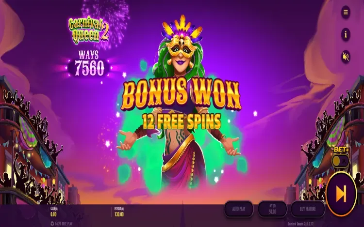 Carnival Queen 2 - Free Spins Feature