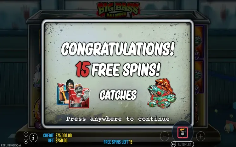 Big Bass Halloween 3 - Free Spins Feature