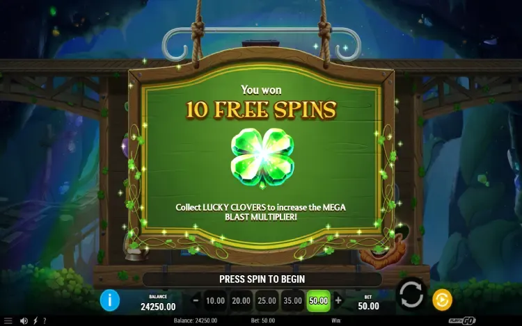 Leprechaun's Diamond Dig - Free Spins Feature