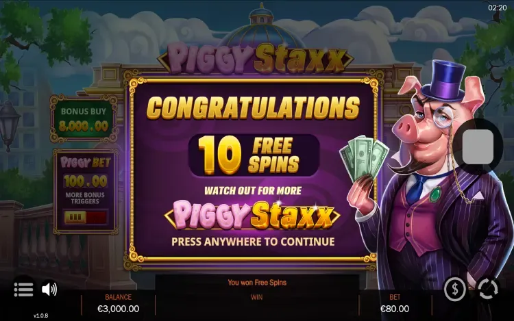 Piggy Staxx - Free Spins Feature