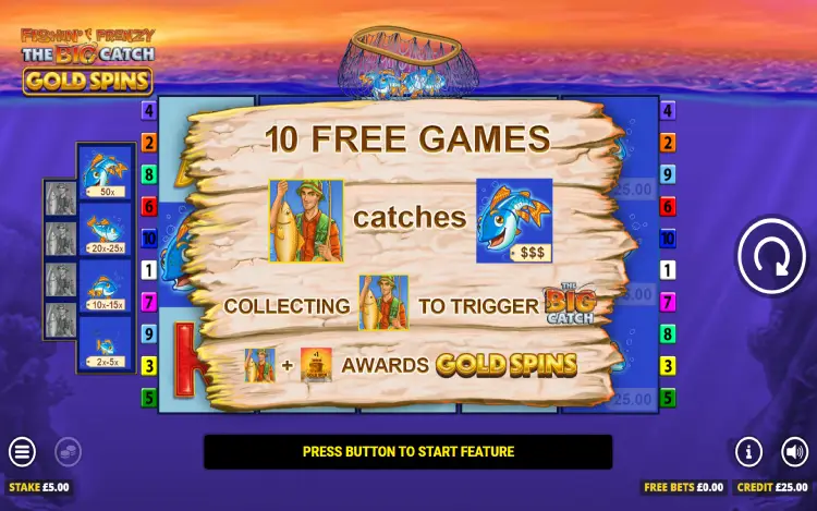 Fishin' Frenzy The Big Catch Gold - Free Spins Feature