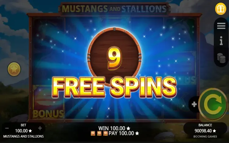 Mustangs and Stallions - Free Spins Feature