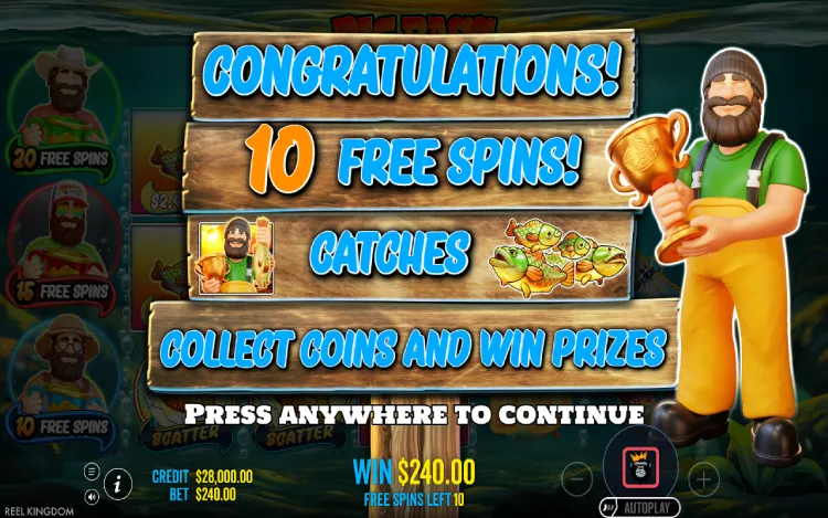 Big Bass Trophy Catch - Free Spins Feature