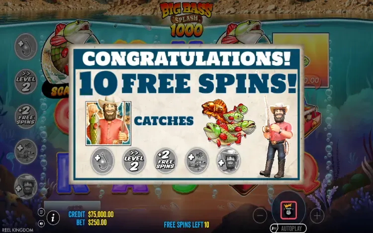 Big Bass Splash 1000 - Free Spins Feature