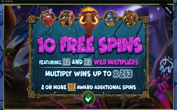 Primal Megaways - Free Spins