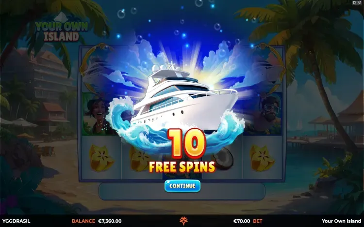 Your Own Island - Free Spins Feature