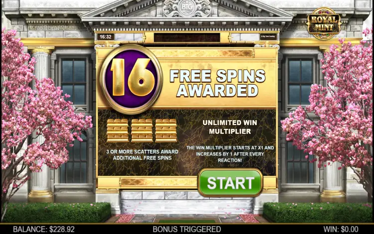 Royal Mint Megaways - Free Spins Feature