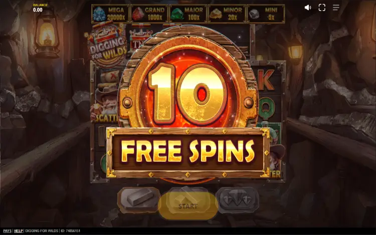 Digging for Wilds - Free Spins Feature
