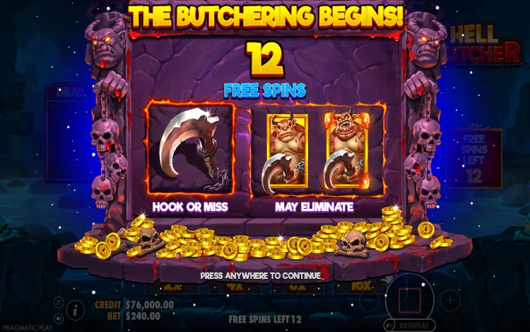 Hell Butcher - Free spins Feature