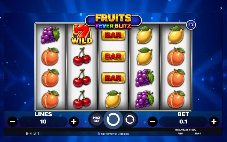 Fruits Fever Blitz - RTP and Wagering