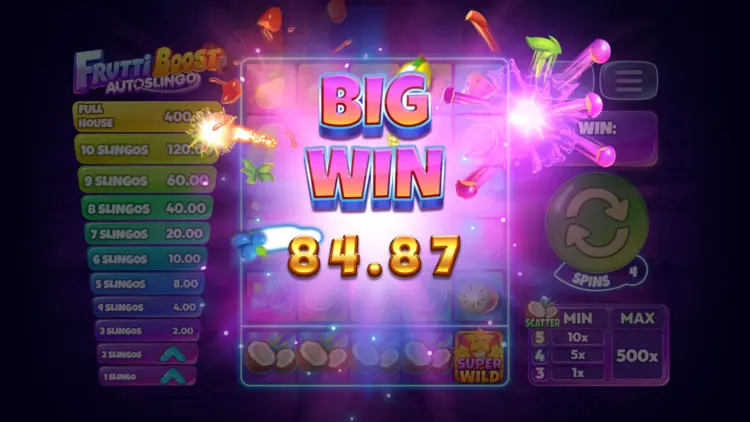 Frutti Boost AutoSlingo Big Win