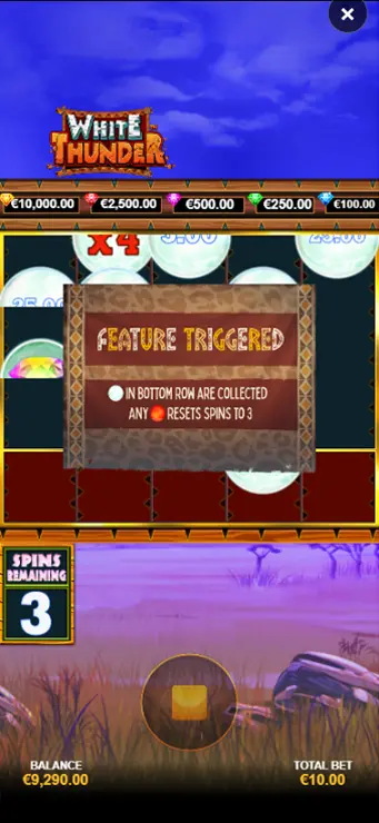 Full Moon White Thunder - Mobile Bonus Game