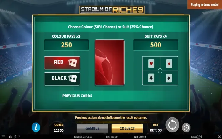 Stadium of Riches - Gamble Feature