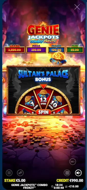 Genie Jackpots Combo Frenzy - Mobile Bonus