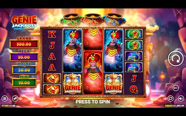 Genie Jackpots Combo Frenzy - RTP and Wagering