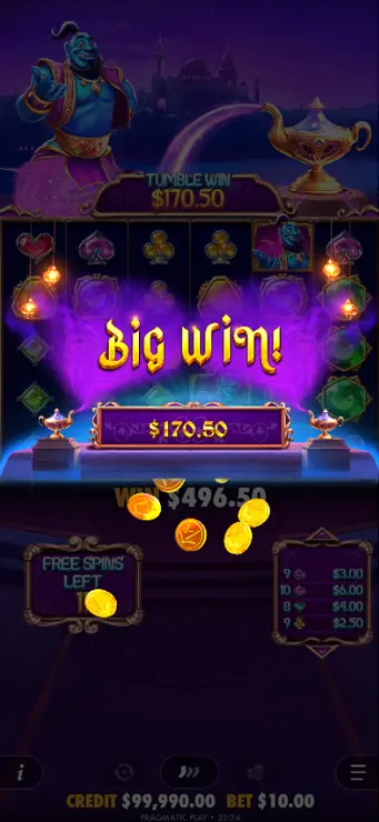 Genie's Gem Bonanza - Win Mobile Feature