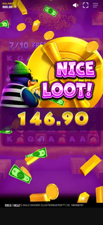 Gold Digger Clusterbuster - Mobile Win