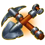 Gold Strike Express - Pickaxe and Shovel Symbol