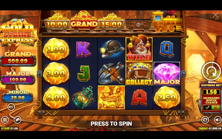 Gold Strike Express - RTP & Wagering