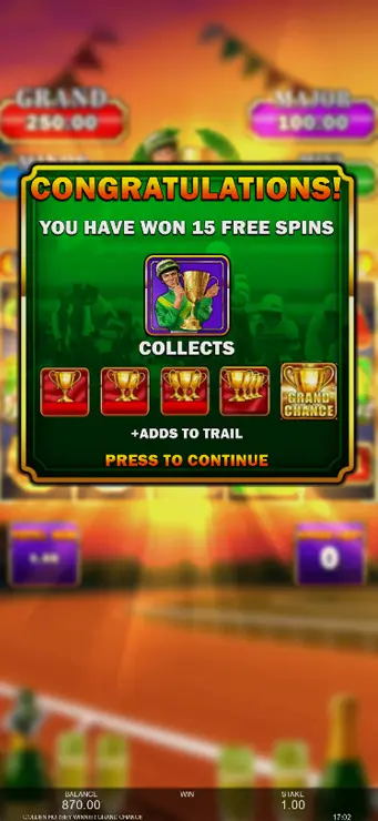 Golden Horsey Winner Grand Chance - Mobile Bonus Game