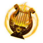 Hope Unleashed Fortune Rises - Golden Lyre Symbol