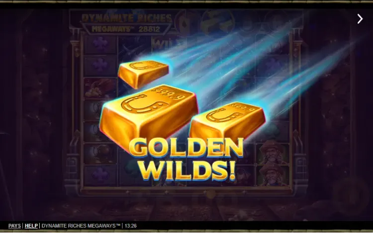 Dynamite Riches Megaways - Golden Wilds Feature