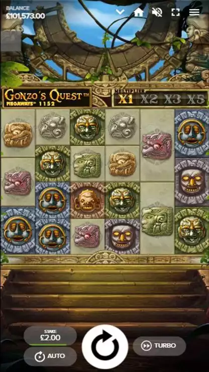 Gonzo's Quest Megaways Mobile Features win