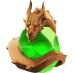 Finn and the Dragon Tales - Green Jewel Dragon Claw Symbol