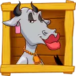 Grey Lipstick Cow