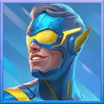 Hero with Blue Background