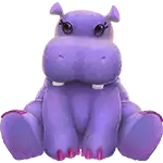 Whack A Fluffy - Hippo Symbol