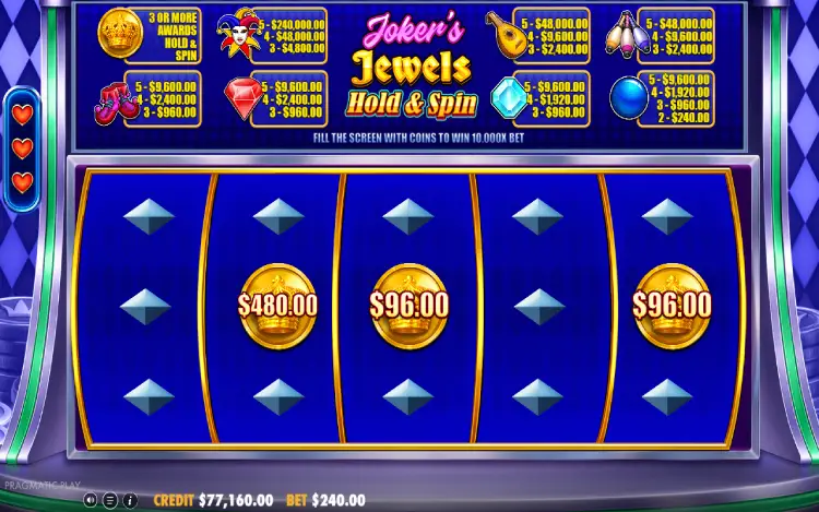 Joker’s Jewels Hold & Spin - Hold & Spin Bonus