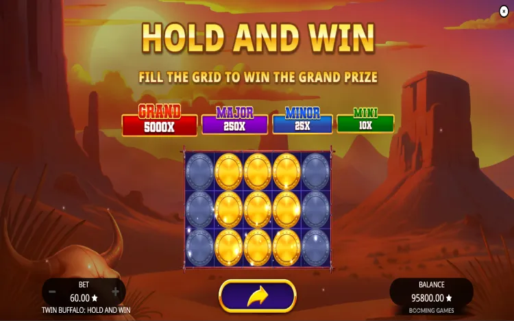 Twin Buffalo Hold and Win - Hold and Win Feature